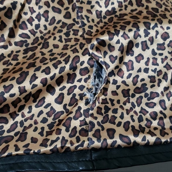 BLACK FAUX LEATHER JACKET - Picture 6 of 7